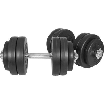 Gorilla Sports Dumbbells BASIC Cement - 2x15 kg, Manualsett