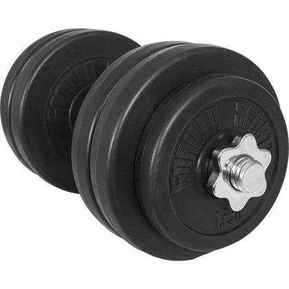 Gorilla Sports Dumbbells BASIC Cement - 2x15 kg, Manualsett