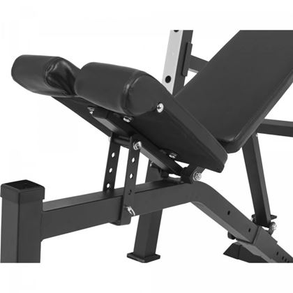 Gorilla Sports Multibench vektstangstativ, Treningsbenk med skivestangstativ
