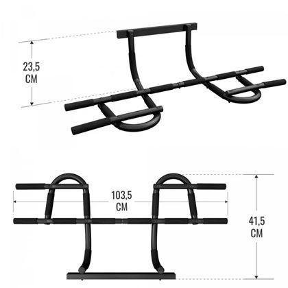 Gorilla Sports Pull-up bar - Chin bar Multi - Dør, Chin up bar & Chins rack