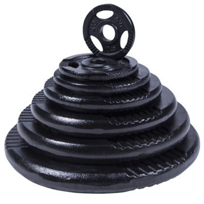 Gorilla Sports Vektskiver Trigrip Sort, Vektskiver Jern