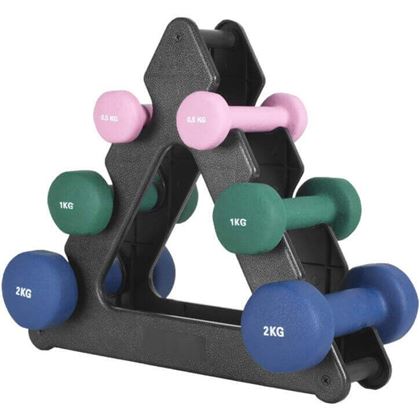 Gorilla Sports Dumbbell Rack Vinyl, Stativ Manualer