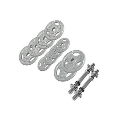 Gorilla Sports Hantler TRIGRIP Støpejern - 2x15kg, Manualsett