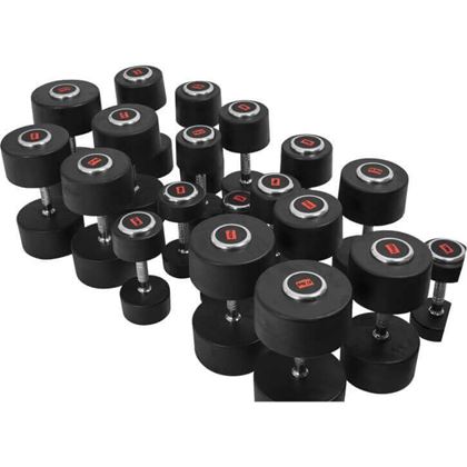 Gorilla Sports Dumbbells PREMIUM gummi, Gummimanualer