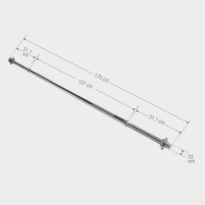 Gorilla Sports Skivstång 170cm Stjärnlås - 30mm