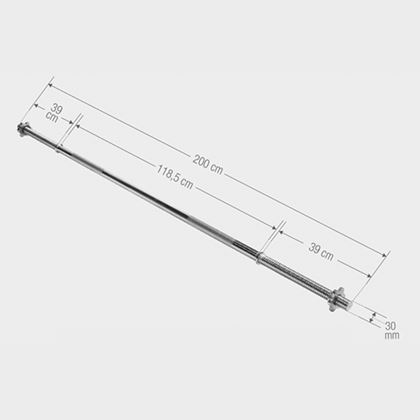 Gorilla Sports Skivstång 200 cm Stjärnlås - 30 mm