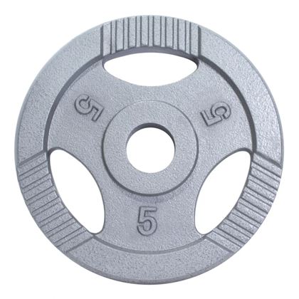 Gorilla Sports Vektskiver Trigrip Støpejern 5 kg 51 mm, Vektskiver Jern