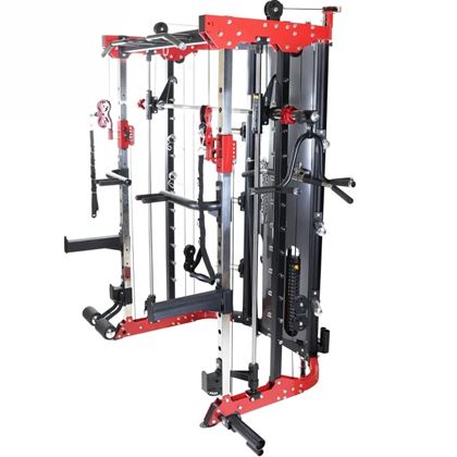 Gorilla Sports Smith maskin MULTI Kabelmaskin - Vektmagasin 2x90kg, Smithmaskin