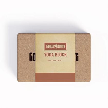 Gorilla Sports Yogablokk Cork, Yoga Blokker