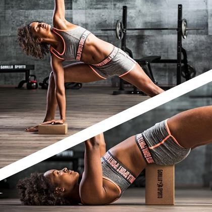 Gorilla Sports Yogablokk Cork, Yoga Blokker