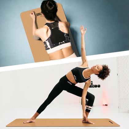 Gorilla Sports Yogamatte Kork - 183x61x0,5cm, Yoga matte