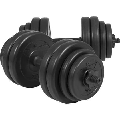 Gorilla Sports Hantler SVART sement - 2x15 kg, Manualsett