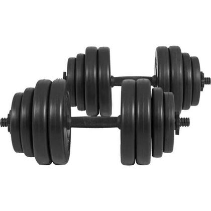 Gorilla Sports Hantler SVART sement - 2x15 kg, Manualsett