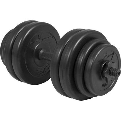 Gorilla Sports Hantler SVART sement - 2x15 kg, Manualsett