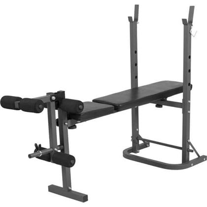 Gyronetics E-Series Multibenk Benpress, Treningsbenk med skivestangstativ