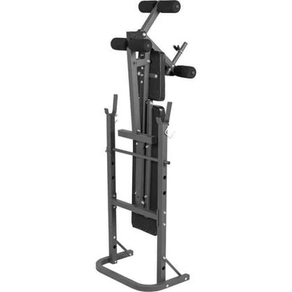 Gyronetics E-Series Multibenk Benpress, Treningsbenk med skivestangstativ