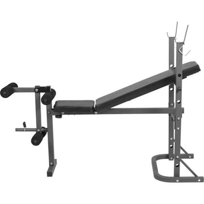 Gyronetics E-Series Multibenk Benpress, Treningsbenk med skivestangstativ