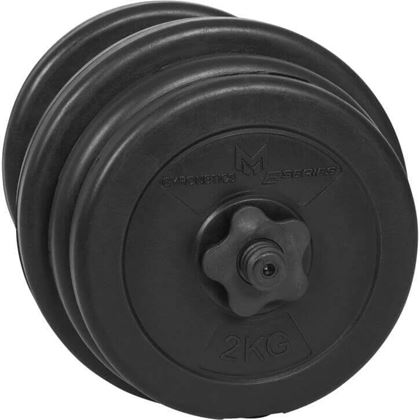 Gorilla Sports Hantel SVART sement - 1 x 20 kg, Manualsett