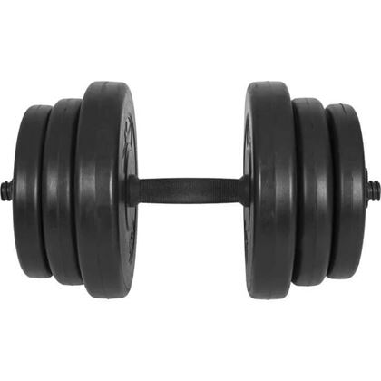 Gorilla Sports Hantel SVART sement - 1 x 20 kg, Manualsett