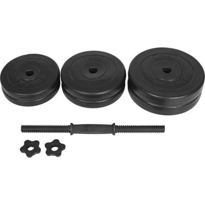 Gorilla Sports Hantel SVART sement - 1 x 20 kg, Manualsett