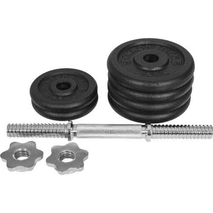 Gorilla Sports Hantel Støpejern 25/26mm - 15kg, Manualsett