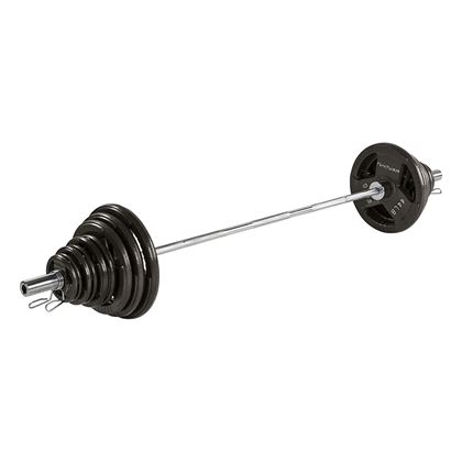 Tunturi Fitness 140 kg Olympic Tri-Grip Barbell Set, , Skivstångsset järn