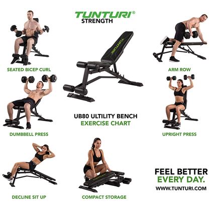 Tunturi Fitness UB80 Utility Bench, Träningsbänkar