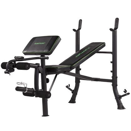 Tunturi Fitness Compact Width Weight Bench WB40, Treningsbenk med skivestangstativ