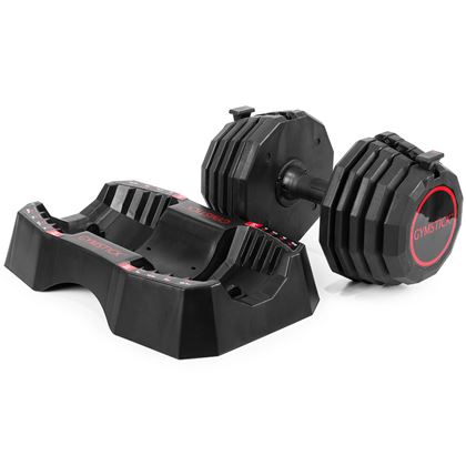 Gymstick Quick-Lock Dumbbell 4,5 - 22,5 kg (Single), Manualer justerbare