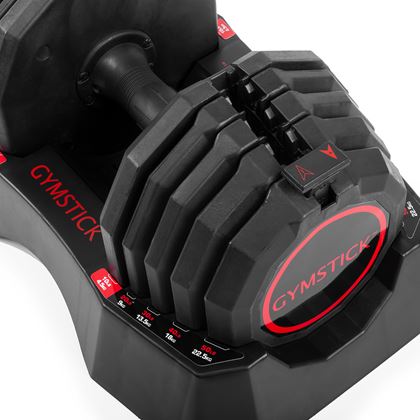 Gymstick Quick-Lock Dumbbell 4,5 - 22,5 kg (Single), Manualer justerbare