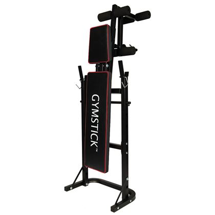 Gymstick Weight Bench with 40kg Set, Treningsbenk med skivestangstativ