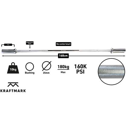 Kraftmark Internationell Skivstång 50 mm Teknik 10 kg, Teknikstång
