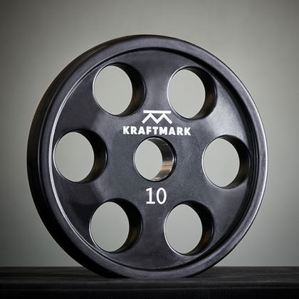 Kraftmark Internationella Viktskivor 50 mm PU Med Handtag, Viktskivor PU
