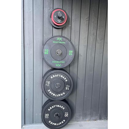 Kraftmark Oppbevaring av treningsutstyr - Veggholdere for Bumpers, Stativ Vektskiver