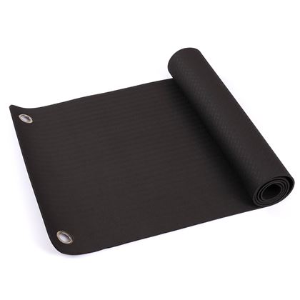 Kraftmark Yogamatta Svart Med Öjletter, Yogamattor