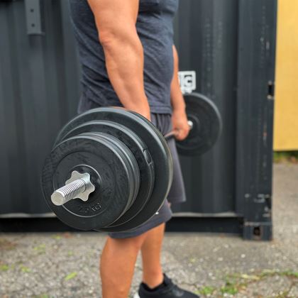 Titan LIFE Skivstångset Med Vikter 60 kg, Skivstångsset plast