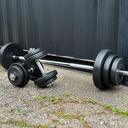 Titan LIFE Vektstangsett med vekter 60 kg, Vektstangsett plast