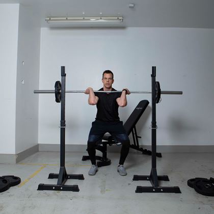 Titan LIFE Weight Garage Gym 100 kg, Träningsbänk med skivstångsställning