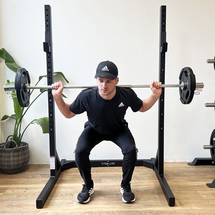Titan LIFE Squat Stand, Skivstångsställning