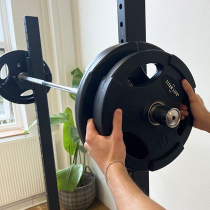 Titan LIFE Weight Disc Rubber. Ø50mm. Black, Viktskivor gummerade