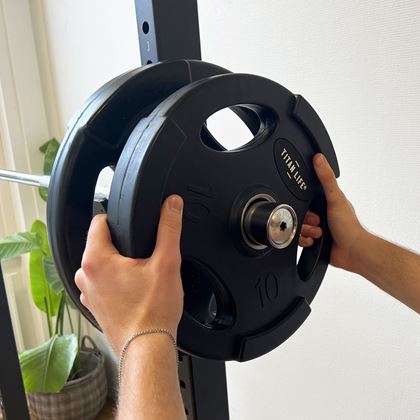 Titan LIFE Weight Disc Rubber. Ø50mm. Black, Viktskivor gummerade