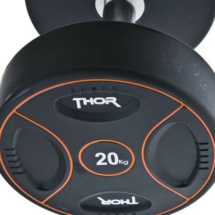 Thor Fitness Svarta Pu, Hantlar Gummi