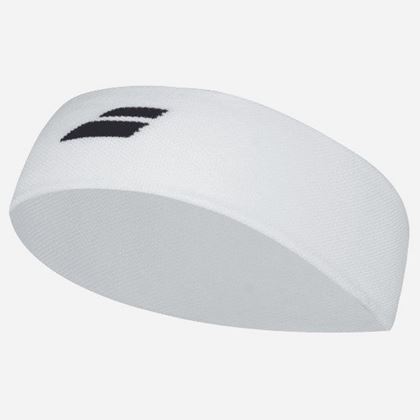 Babolat Headband Logo White, Pannebånd