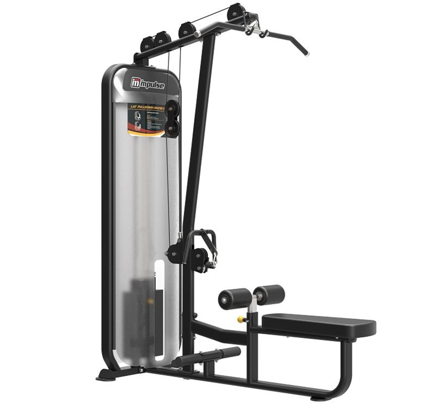 Impulse Lat Pull/Seat Row Black, Styrkemaskin- Rygg