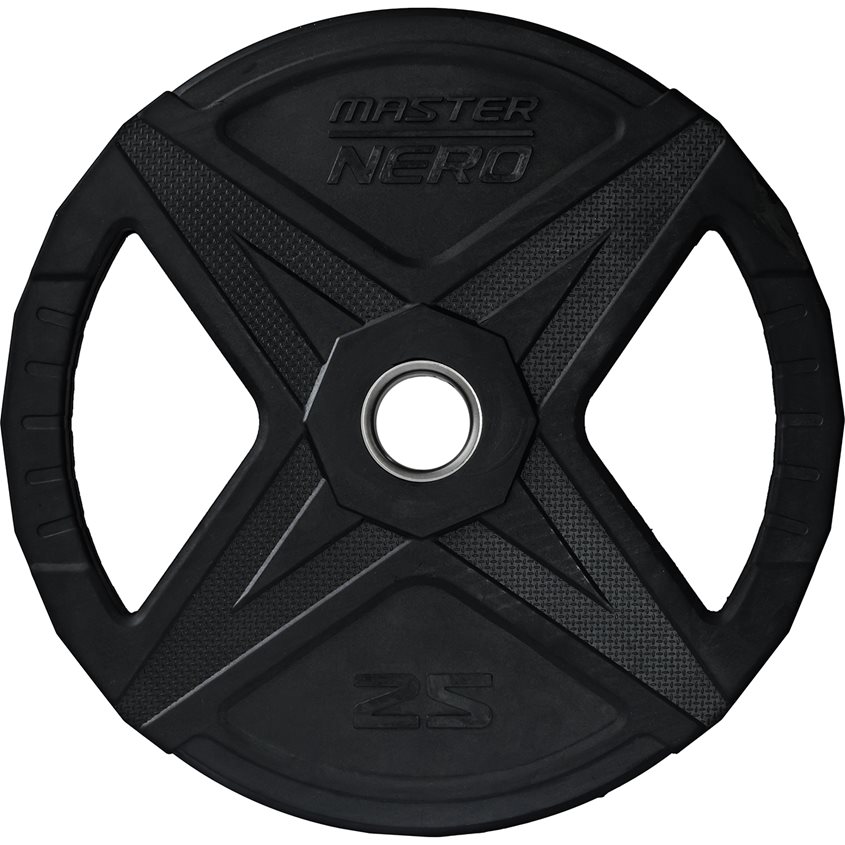 Master Fitness Nero Rubber Plate