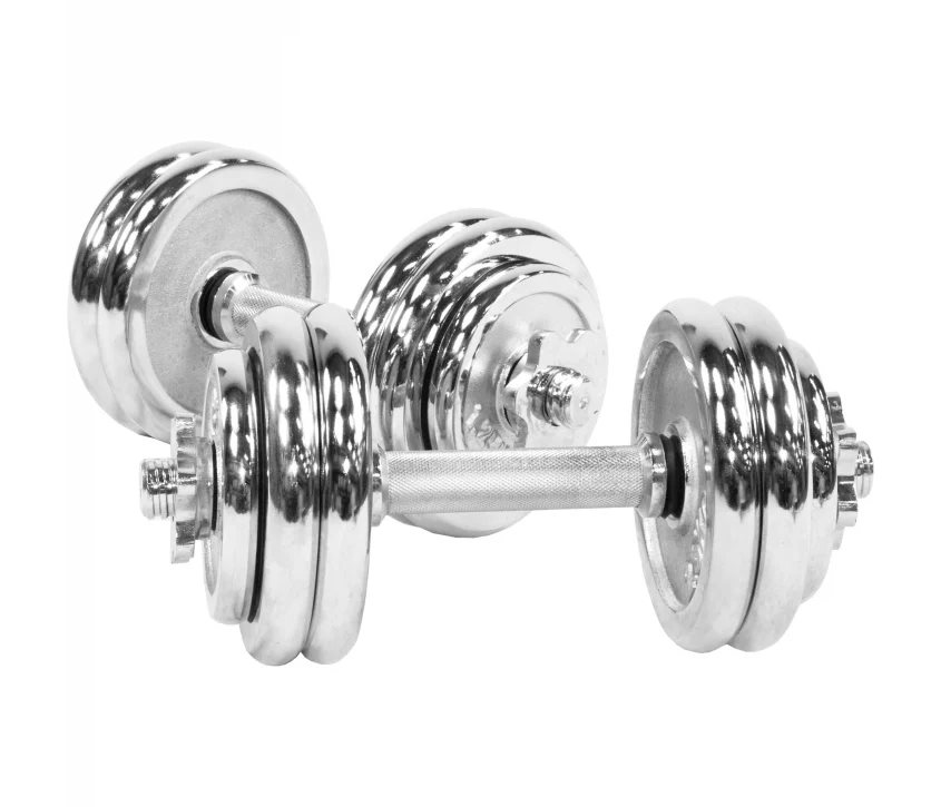 Gorilla Sports Hantlar CHROME Gjutjärn - 2x15kg