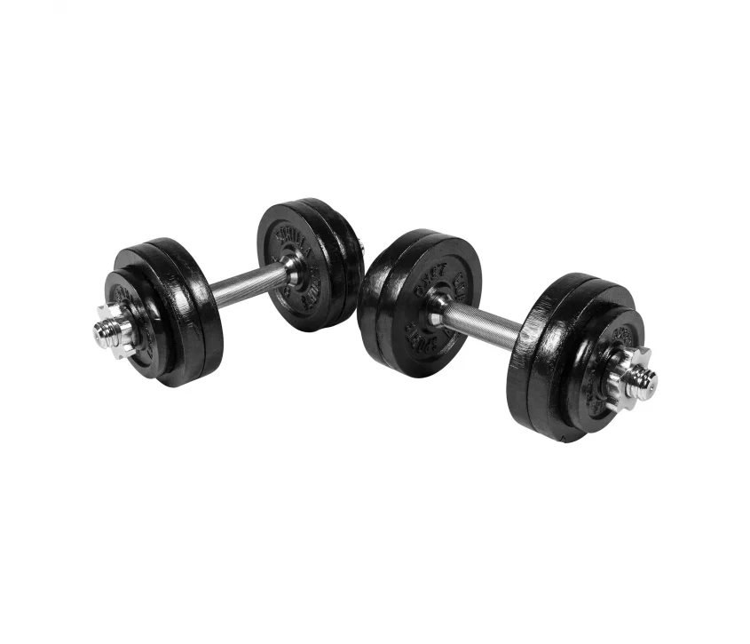 Gorilla Sports Hantlar IRON Black Gjutjärn - 2x15kg