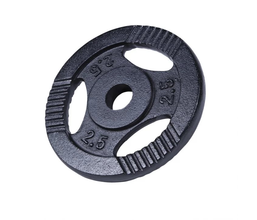 Gorilla Sports Vektskiver Trigrip Sort, Vektskiver Jern