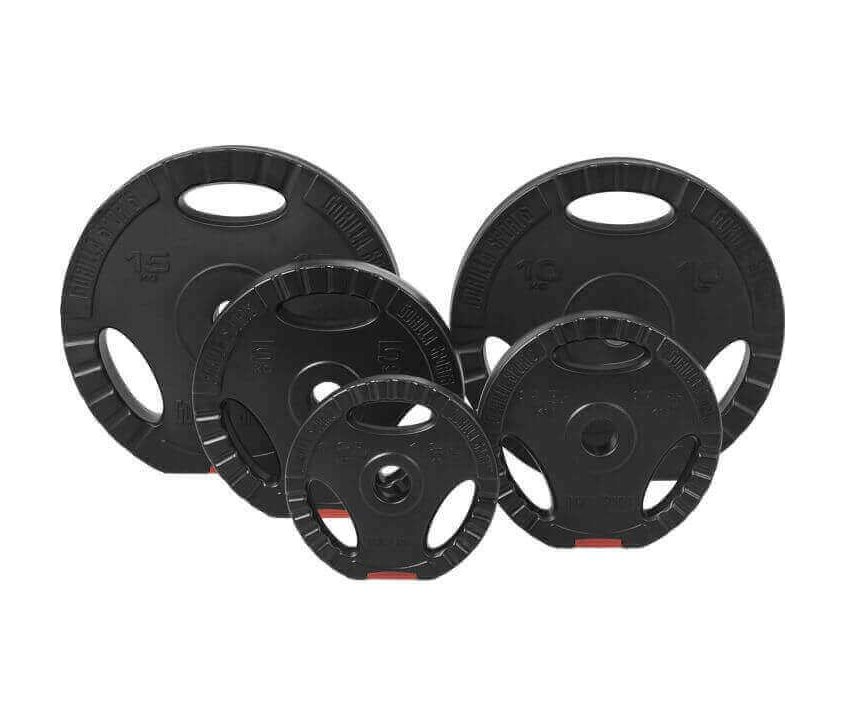 Gorilla Sports PRO Trigrip, Viktskivor plast