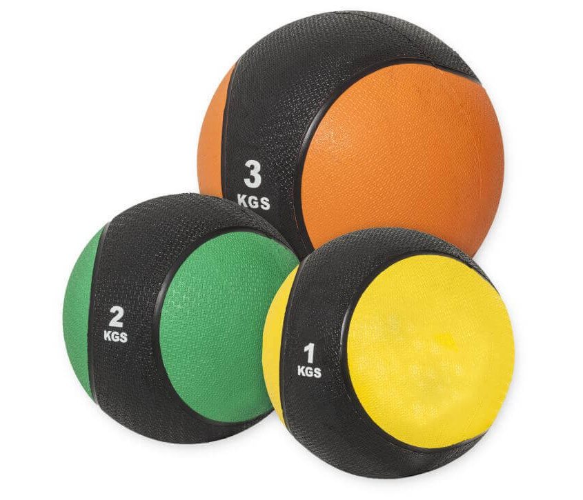 Gorilla Sports Medicinbollar GS Paket - 1kg 2kg 3kg